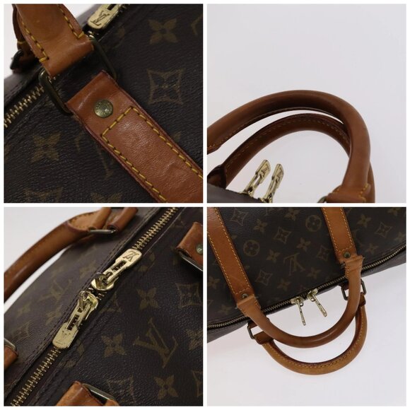 LOUIS VUITTON Monogram Keepall 55 Boston Bag M41424 LV Auth BD364 - Picture 16 of 16